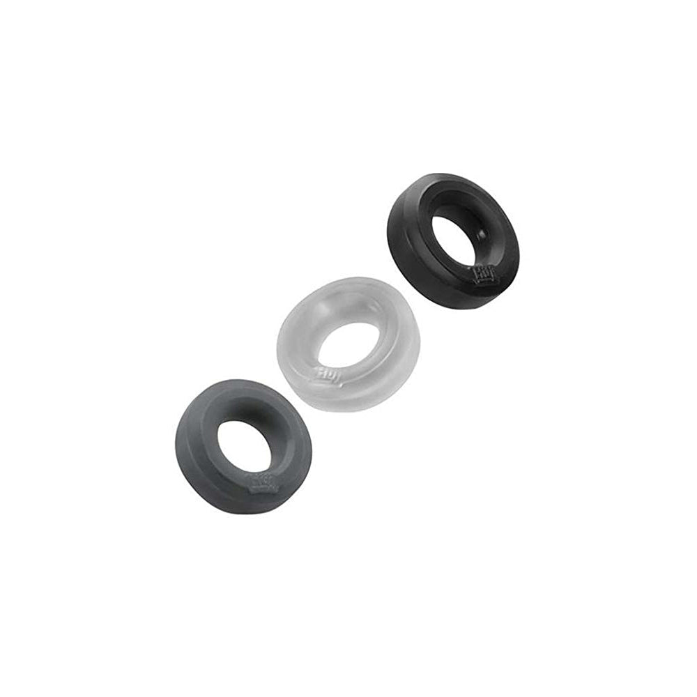 Hunkyjunk Huj Elastomer Cock Ring 3-Pack