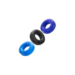 Hunkyjunk Huj Elastomer Cock Ring 3-Pack