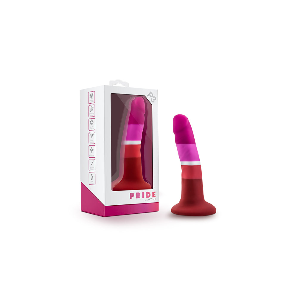 Blush Avant Pride P3 Beauty Suction Cup Base Silicone Dildo