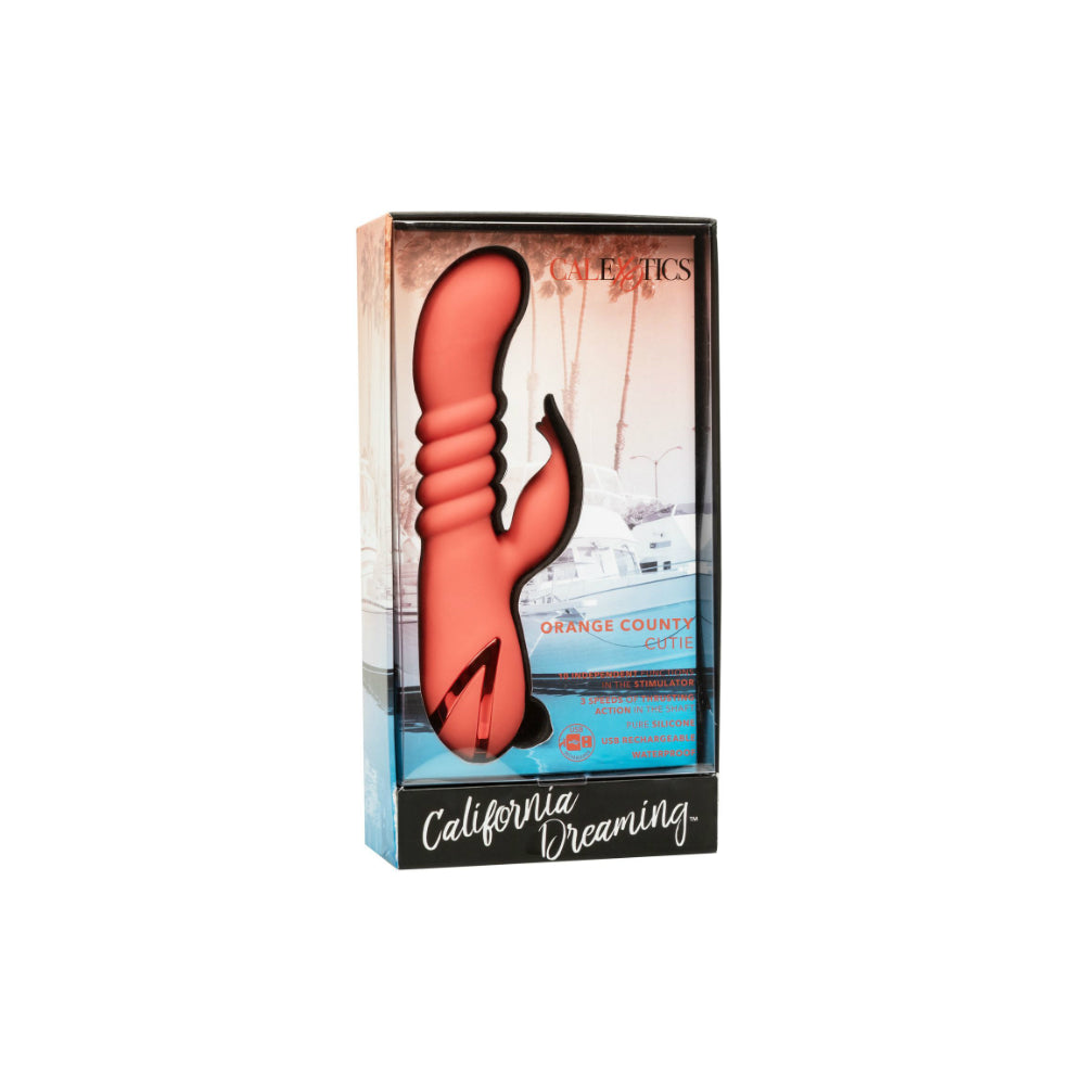 CalExotics California Dreaming Orange County Cutie Thrusting Rabbit Vibrator