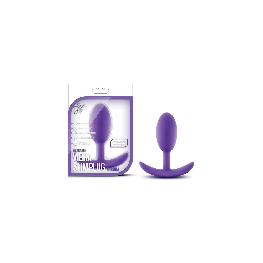Blush Luxe Medium Wearable Vibra Slim Silicone Anal Plug
