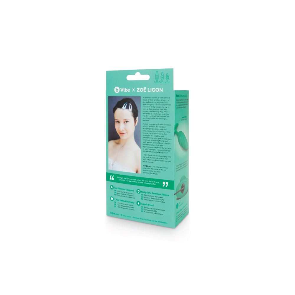 b-Vibe X Zoë Ligon Twist Texture Vibrating Butt Plug
