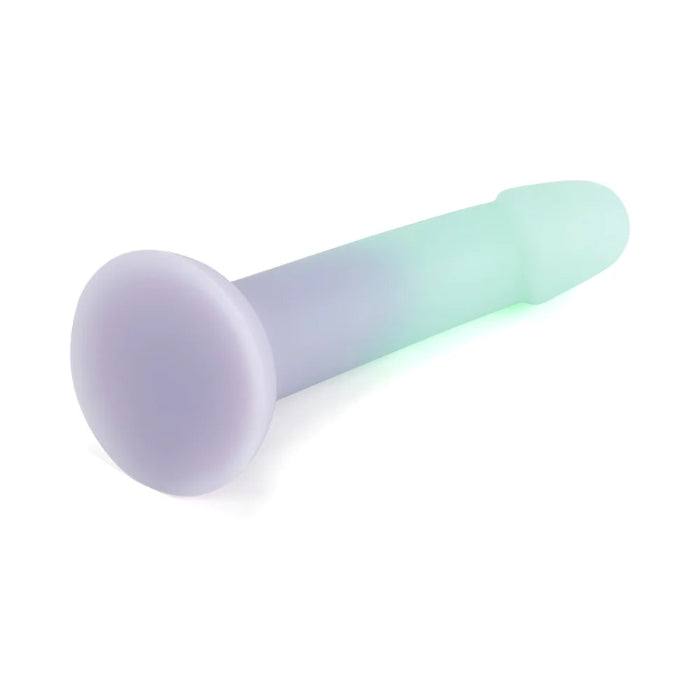 Adam & Eve Ombre Curve Liquid Silicone Harnessable Dildo With Suction Cup
