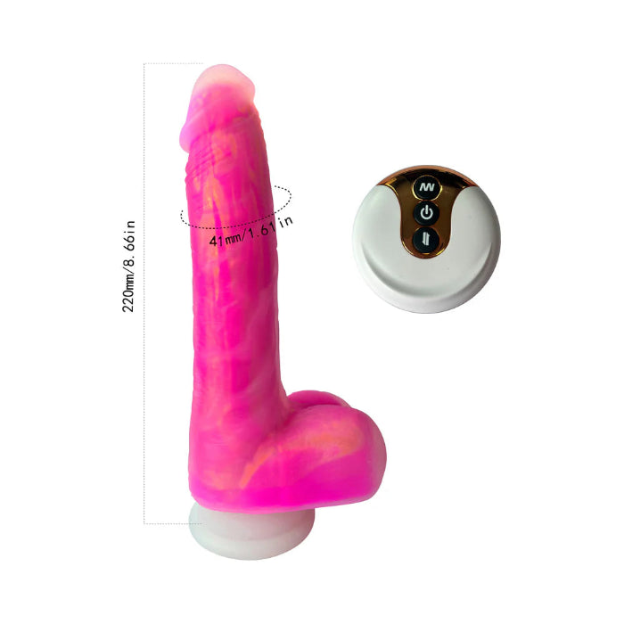 Adam & Eve The Squiggler Dual Density Rechargeable Silicone Remote Control Gyrating Dildo with Suction Cup