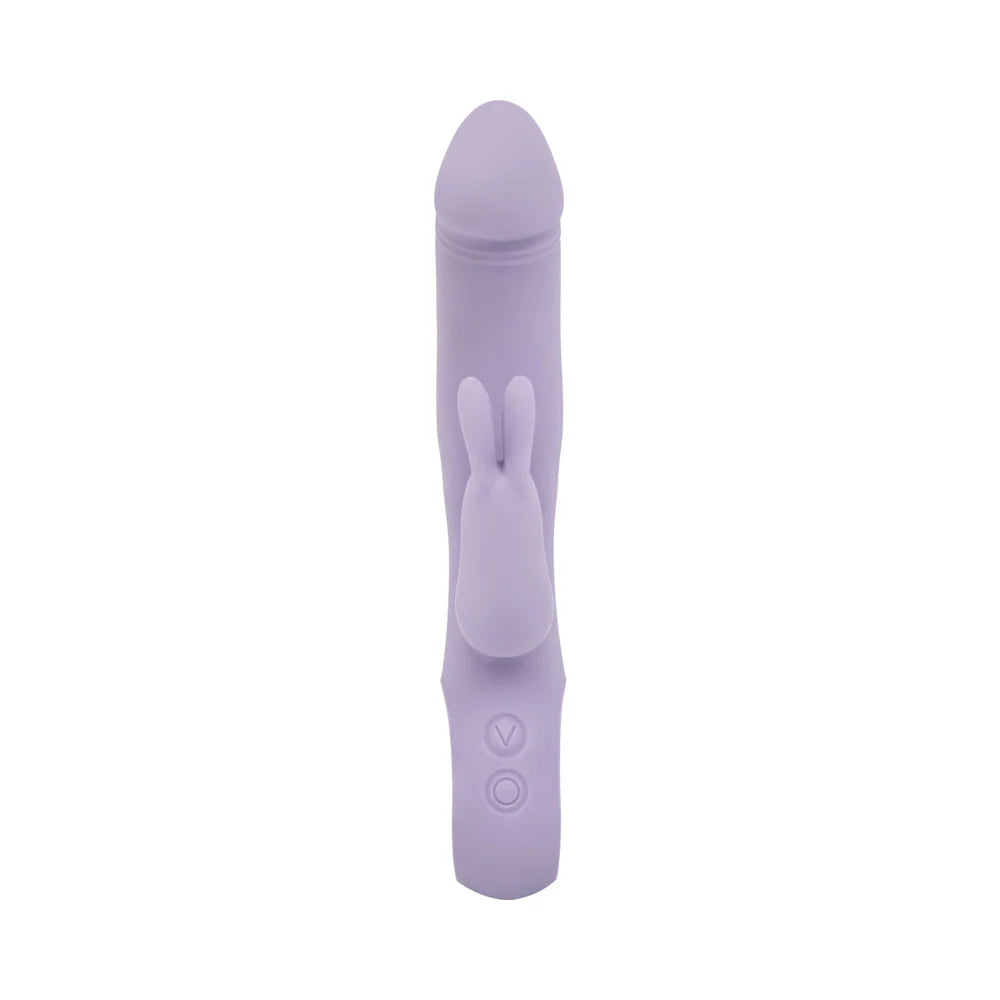 Adam & Eve Thrust Bunny Triple-Stimulating Rechargeable Silicone Thrusting Vibrating Rabbit with Anal Beads