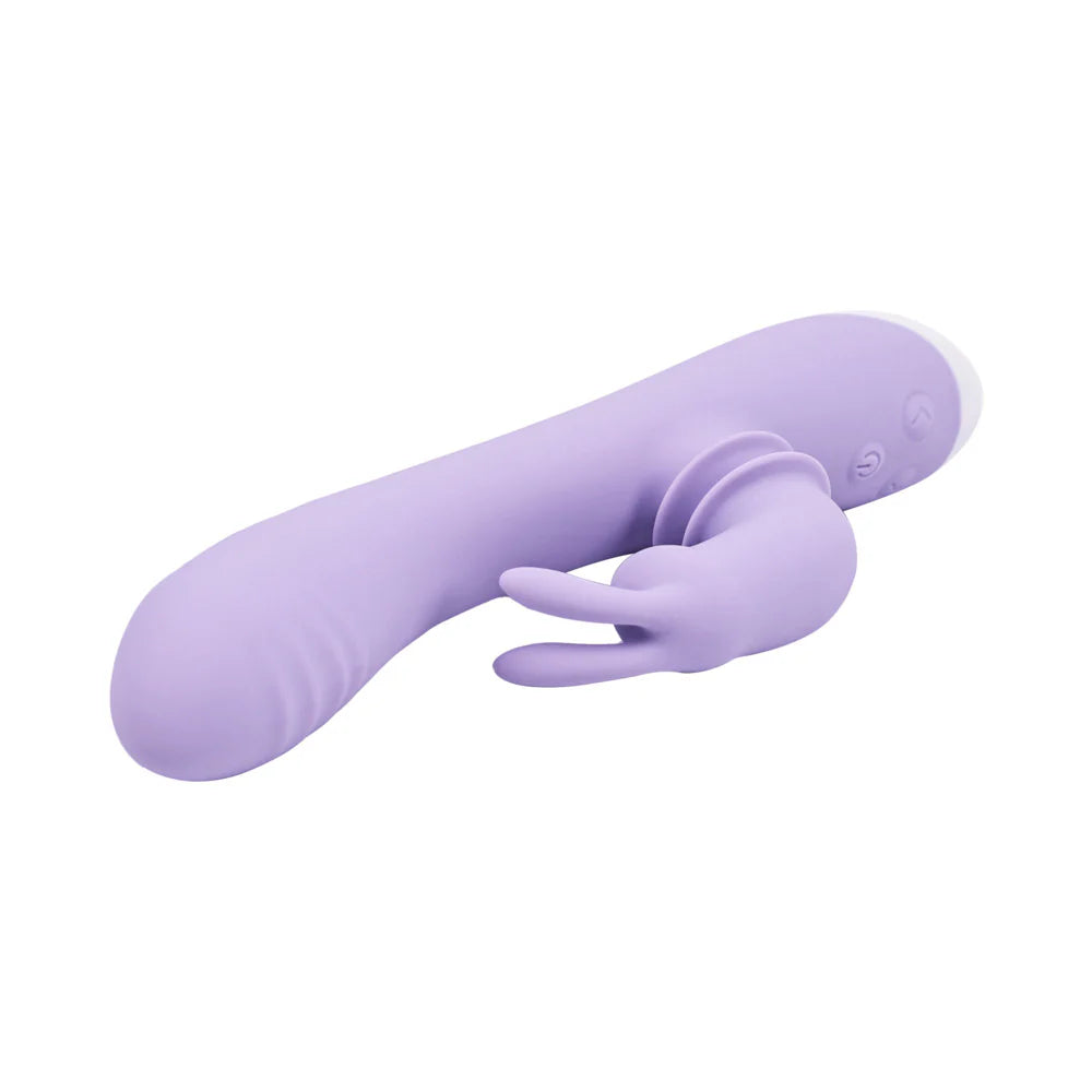 Adam & Eve Waving Wabbit Rechargeable Silicone Dual Stimulator with Oscillating External Stimulator