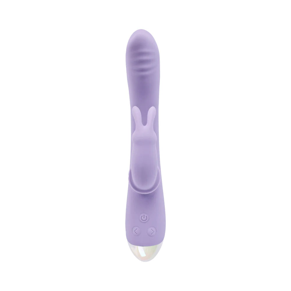 Adam & Eve Waving Wabbit Rechargeable Silicone Dual Stimulator with Oscillating External Stimulator