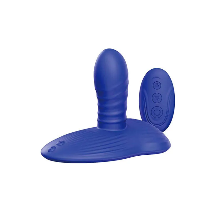 Adam & Eve The Midnight Rider Rechargeable Remote Control Vibrating And Thrusting Silicone Grinding Pad
