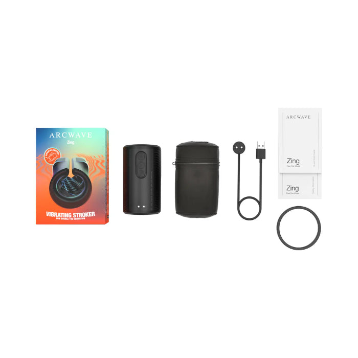 Arcwave Zing Rechargeable Silicone Powerful Vibrating Textured Open Stroker