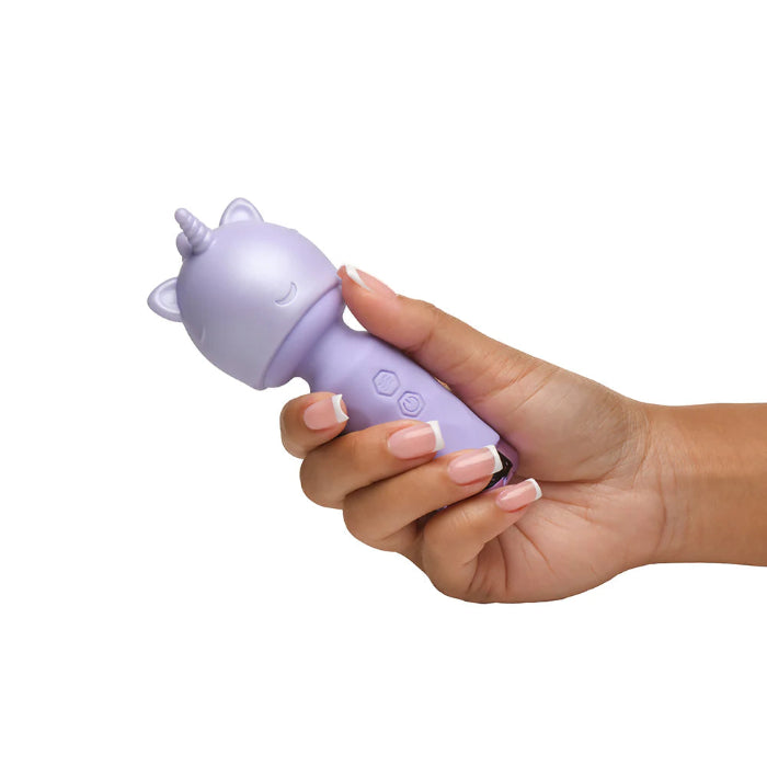 BANG! Unicorn Rechargeable Silicone Mini Wand Vibrator With Removable Unicorn Sleeve