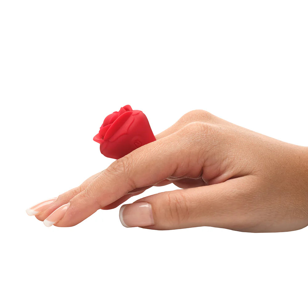 XR Brands Bloomgasm Rose Ring Discreet Finger Vibrator