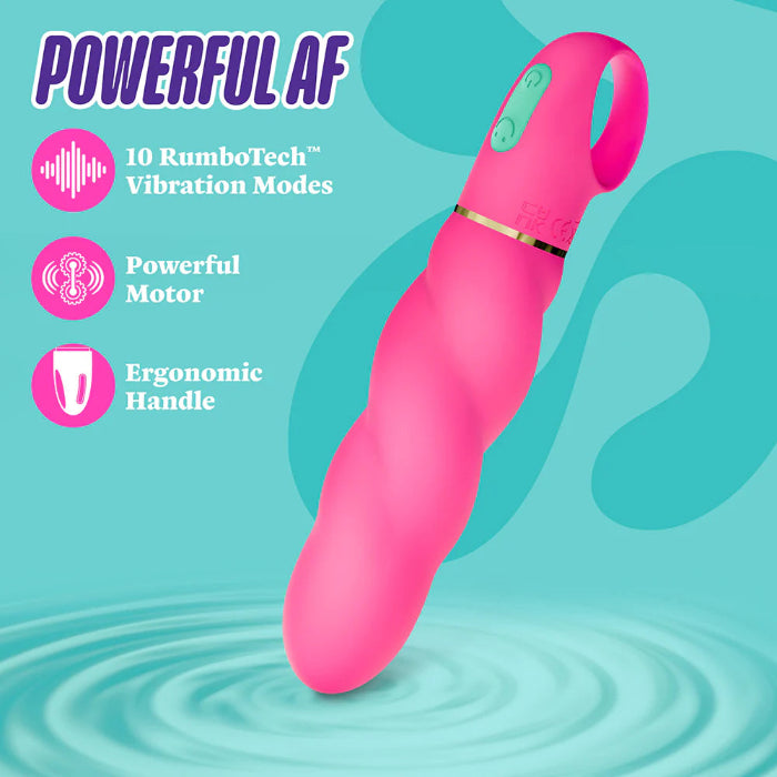 Blush Aria Amazing AF 2.0 Powerful Twisted Texture Vibrator With Loop Handle