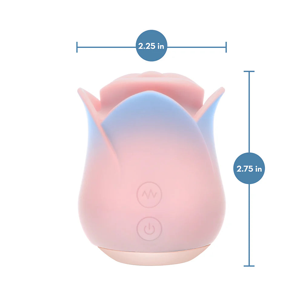 Blush Collection Kissing Rose Vibrating Licking Tongue Stimulator