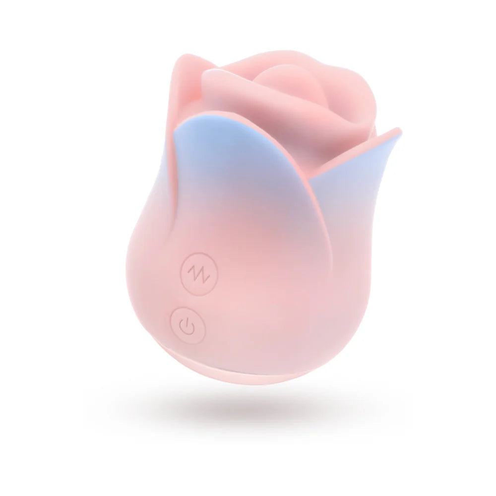 Blush Collection Kissing Rose Vibrating Licking Tongue Stimulator