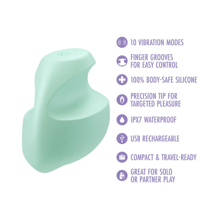 Blush Play With Me Dream Crush Silicone Rechargeable Finger Vibe With Ergonomic Finger Fin