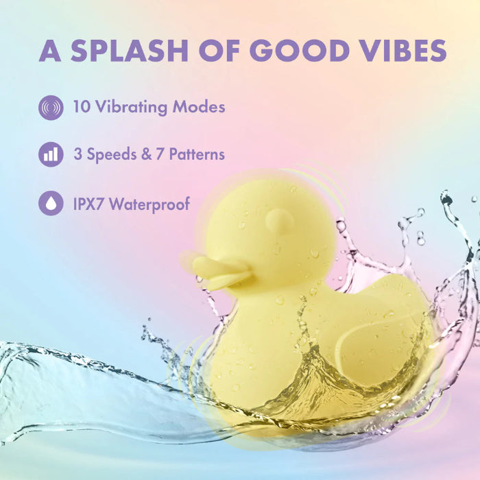 Blush Play With Me Splash Rechargeable Silicone Duck Shaped Vibrator