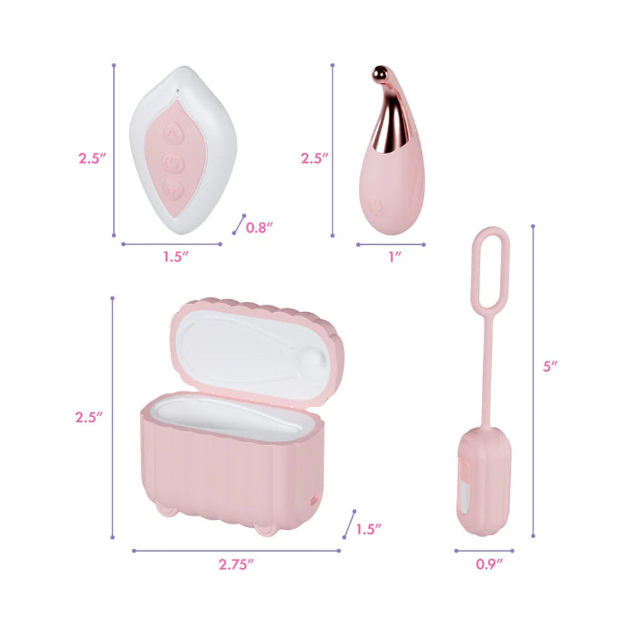 Blush Play With Me Wanderlust Rechargeable Silicone Remote Control Discreet Vibrator Set