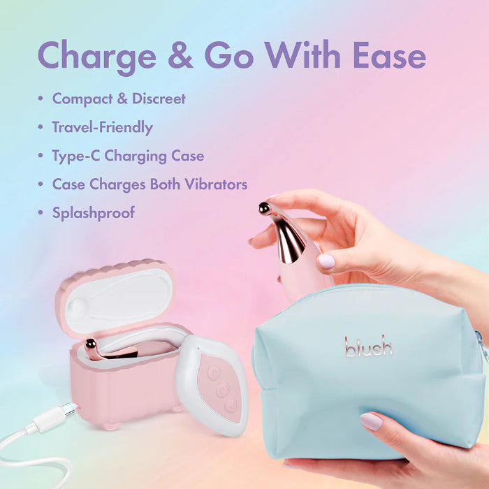 Blush Play With Me Wanderlust Rechargeable Silicone Remote Control Discreet Vibrator Set