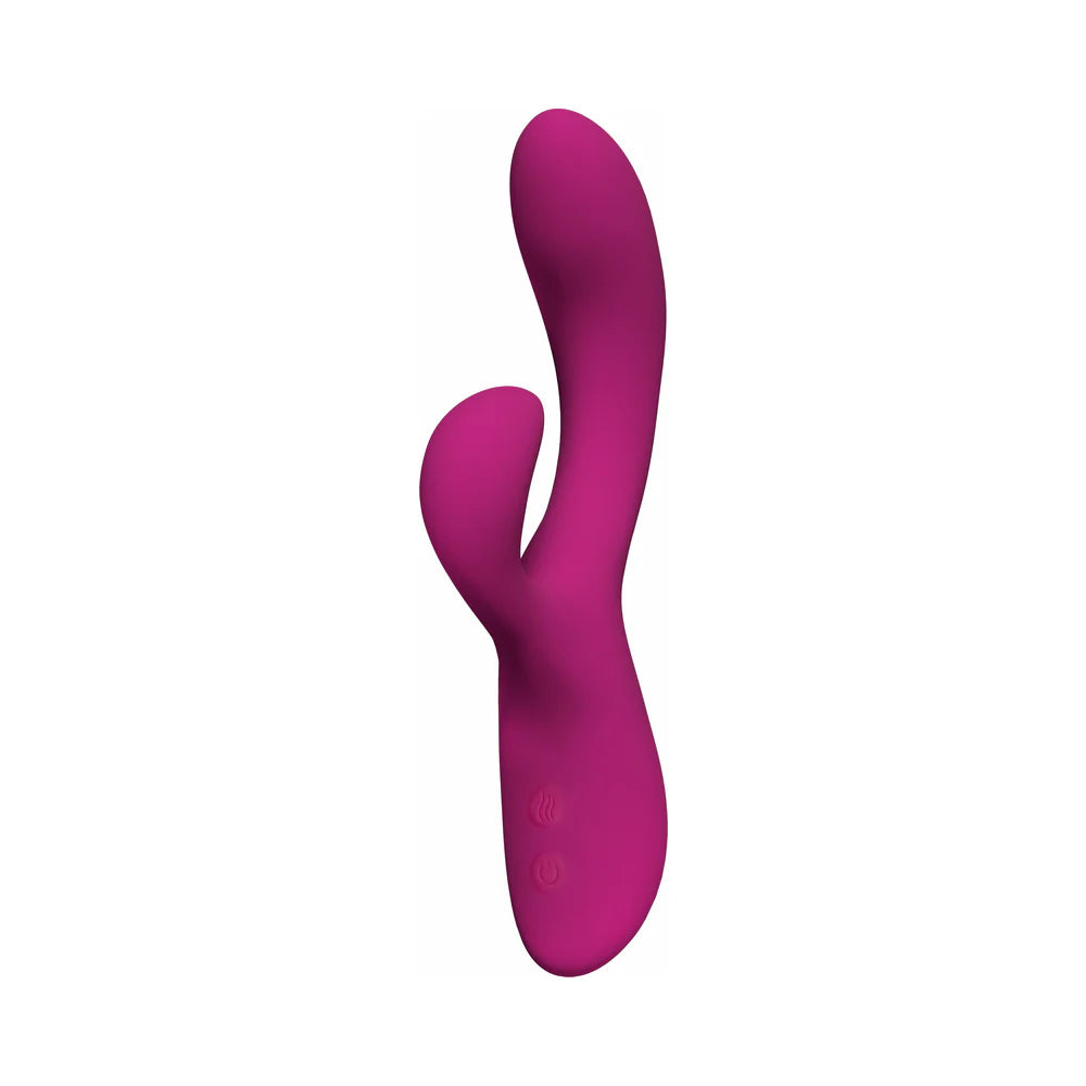 Blush Quinn Curved Warming Rabbit Style Vibrator