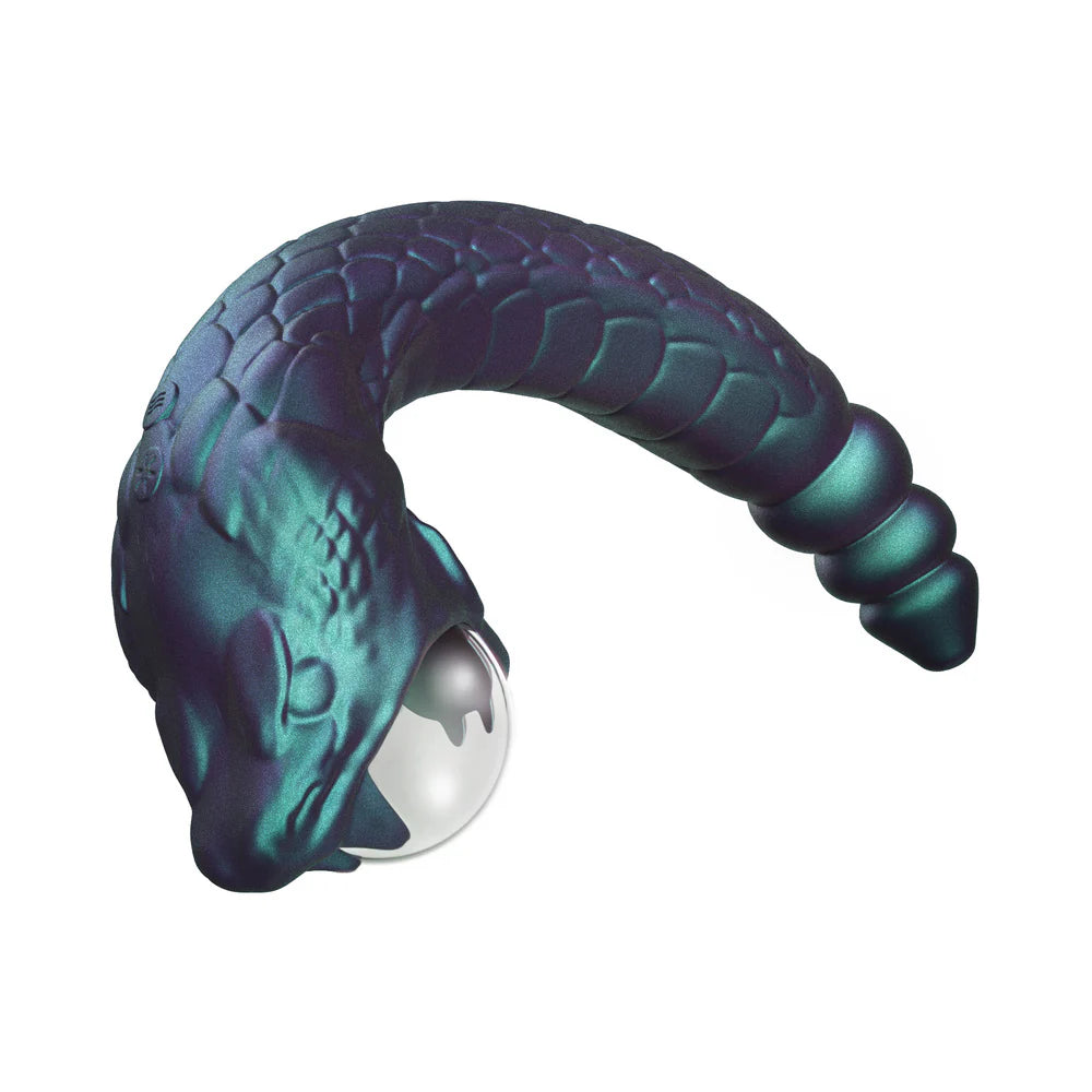 Blush Temptasia Rattle Snake Dark Millenia Rechargeable Dual Motor Flexible G-Spot Vibrator With Plasma Globe