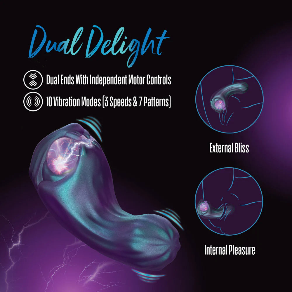 Blush Temptasia Viper Dark Millenia Rechargeable Dual Motor Pulse G-Spot Vibrator With Plasma Globe
