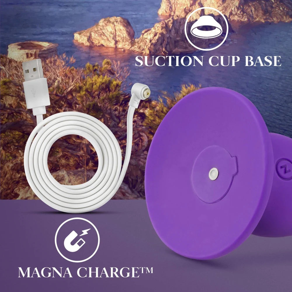 Blush Impressions Ibiza Rechargeable Silicone Smooth Curved Suction Cup Vibrator