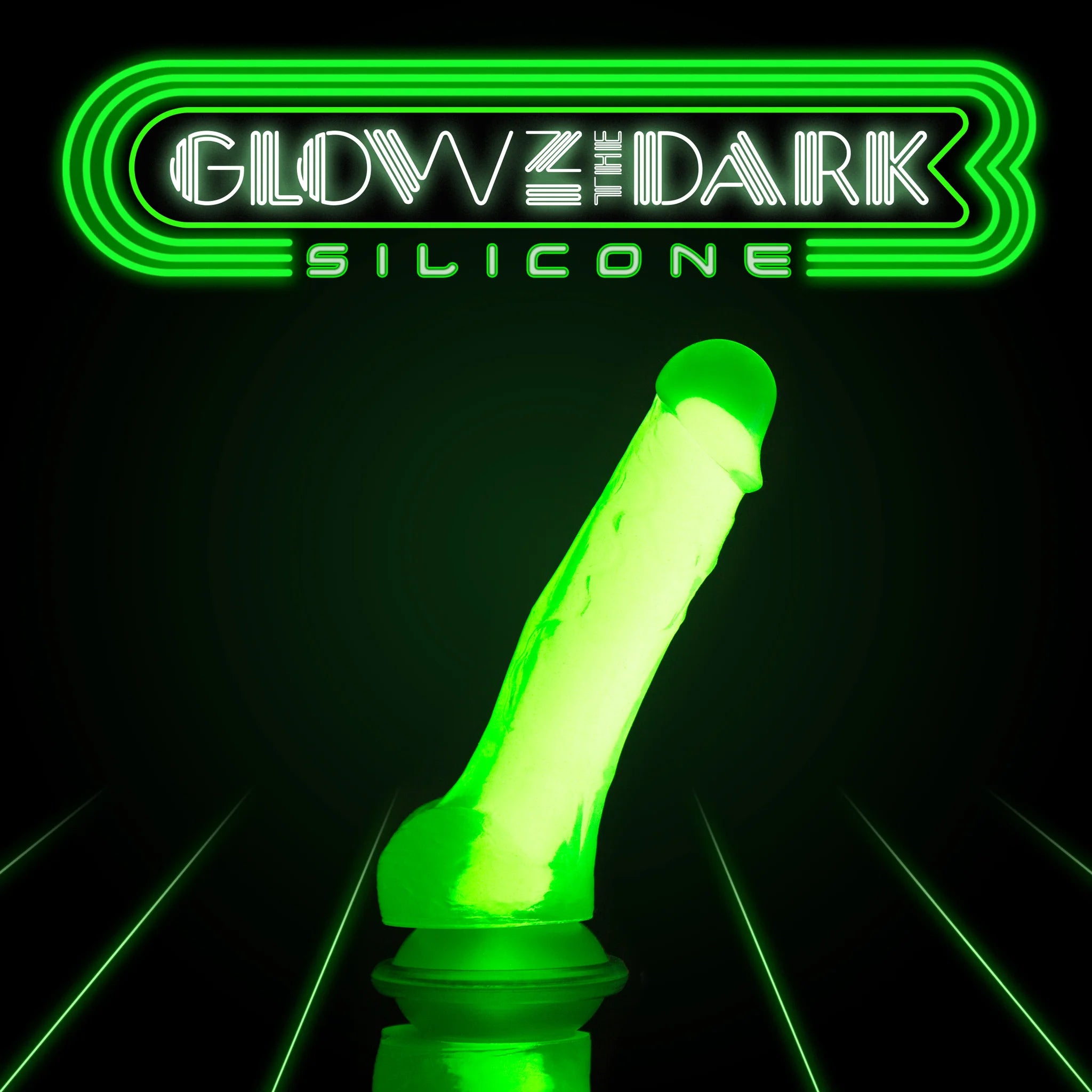 Blush Neo Elite Glow-in-the-Dark Viper 7.5 Inch Silicone Dildo