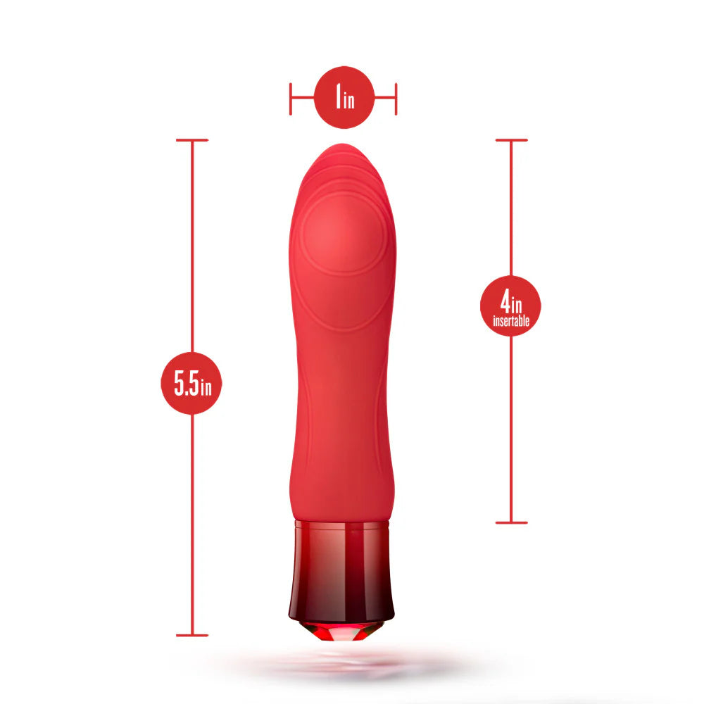 Blush Oh My Gem Desire Ruby Rechargeable Warming Silicone Rounded G-Spot Vibrator