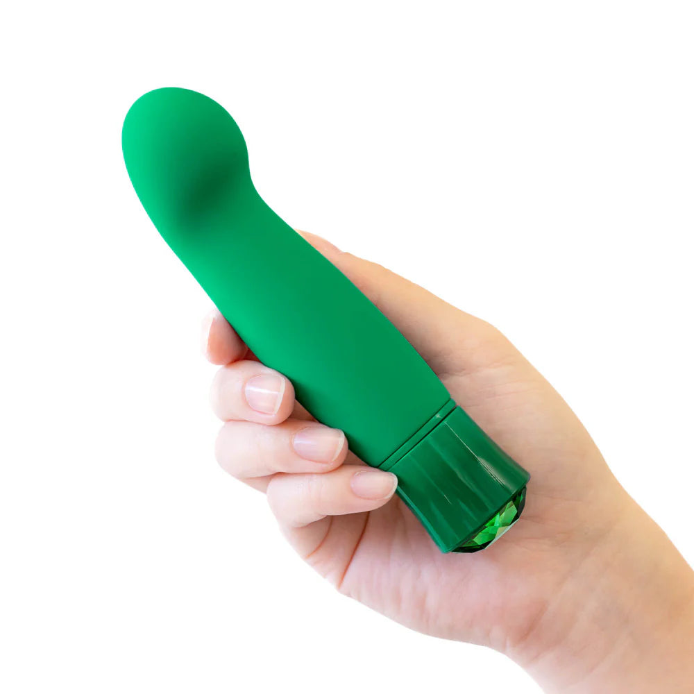 Blush Oh My Gem Enchanting Emerald Rechargeable Warming Silicone Curved G-Spot Vibrator