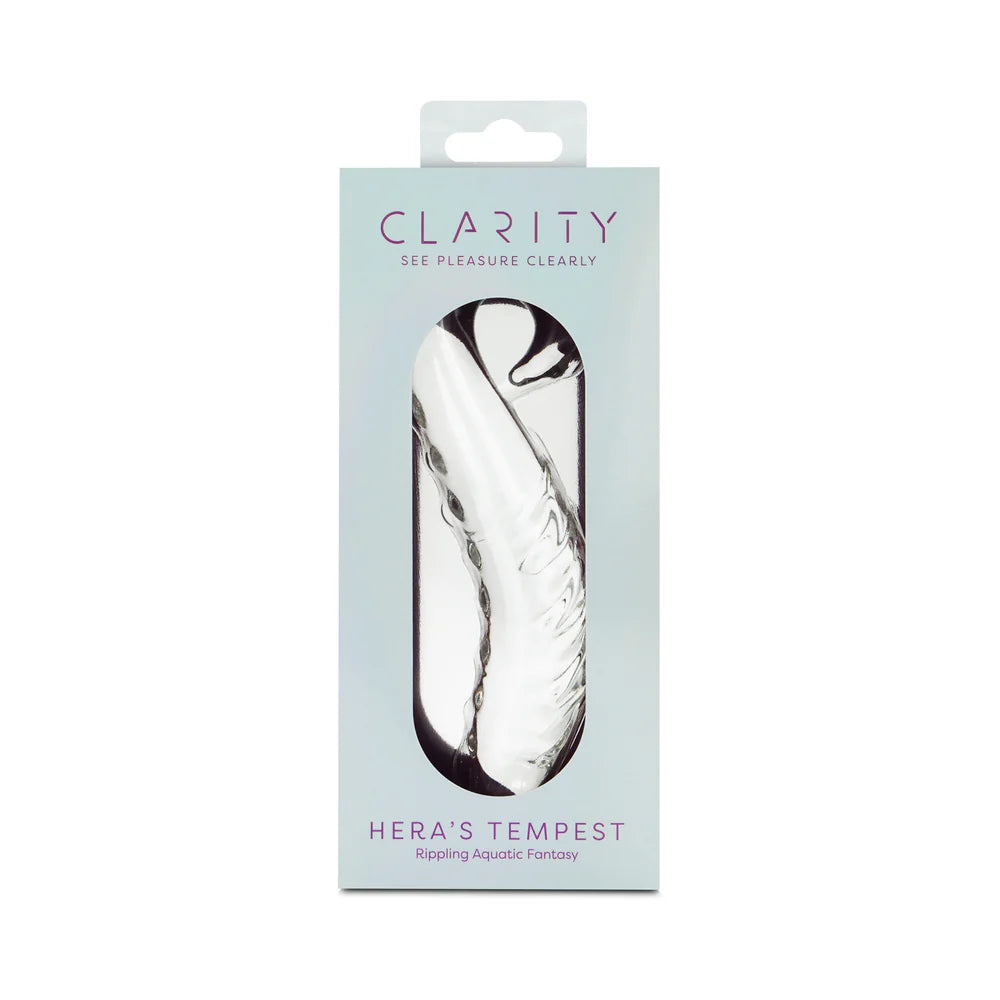 Clarity Hera's Tempest Tentacle Texture Glass Dildo