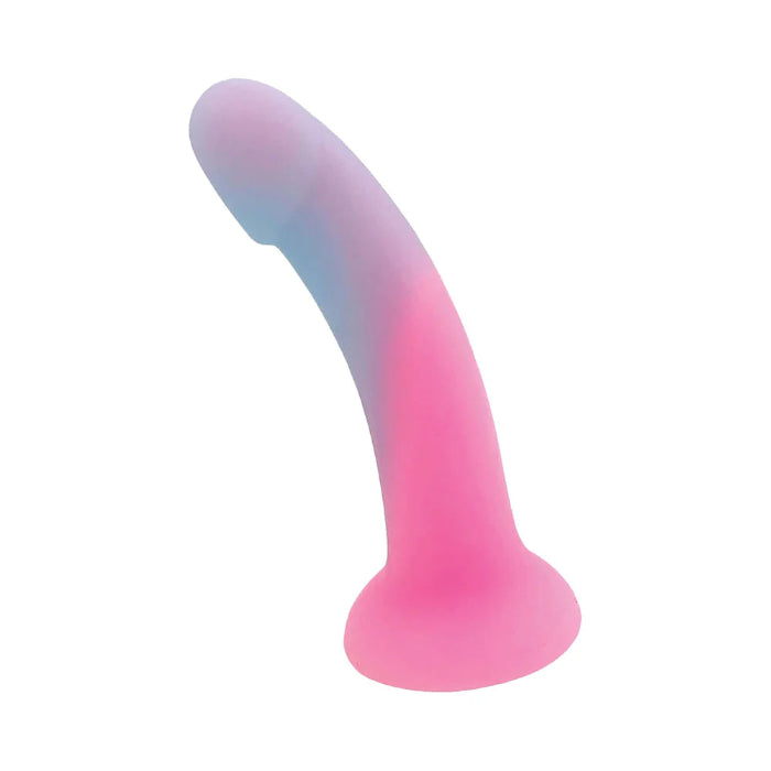 Cotton Candy Pound Cake Harnessable Silicone Dildo With Suction Cup And Bonus Rechargeable Bullet