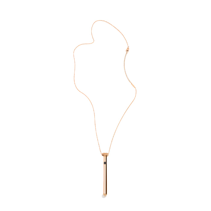 Crave Vesper Mini Rechargeable Waterproof Vibrator Necklace Rose Gold