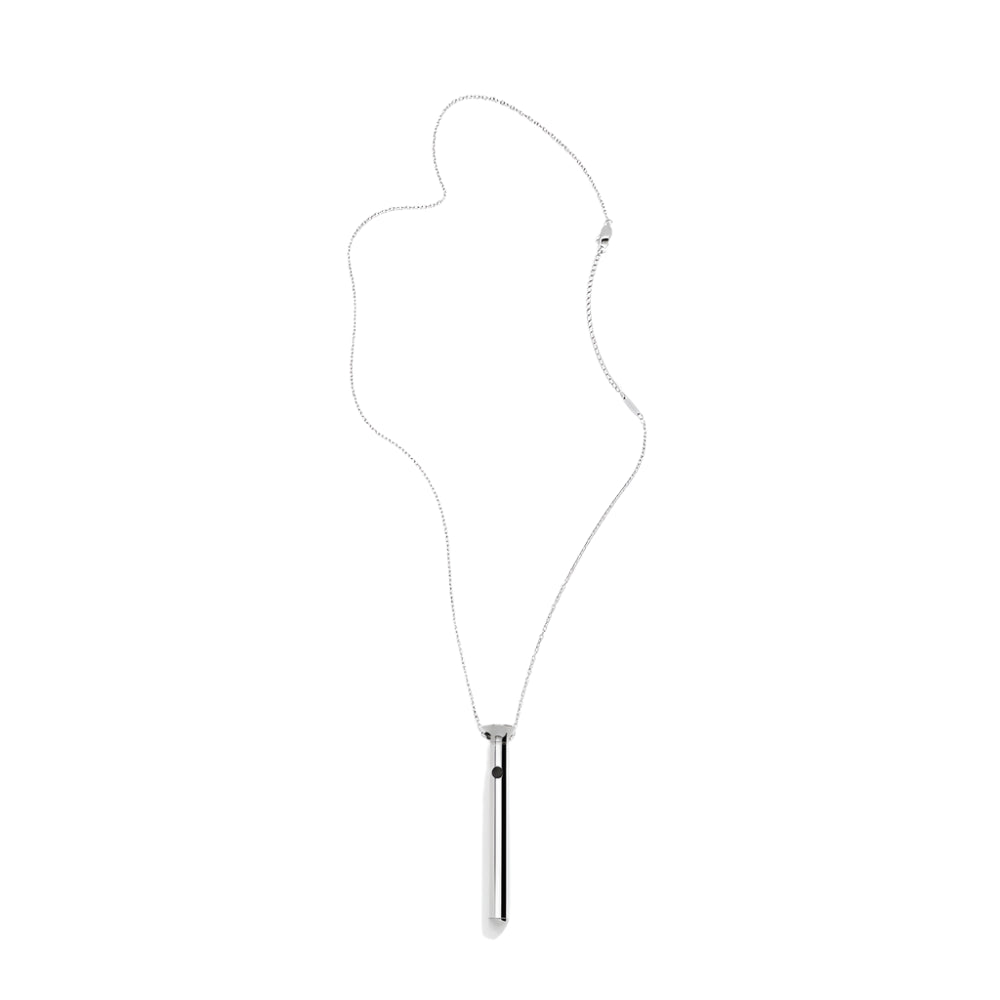 Crave Vesper Mini Rechargeable Waterproof Vibrator Necklace Silver