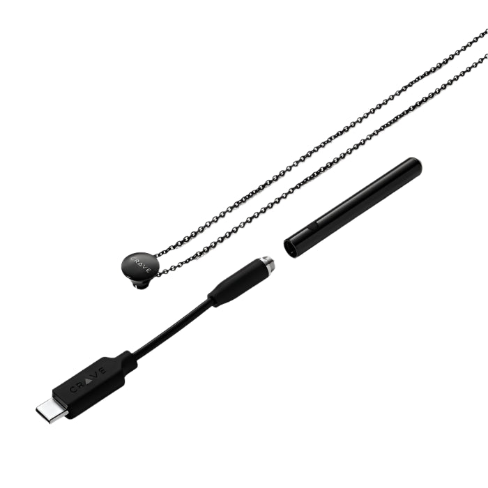 Crave Vesper Mini Rechargeable Waterproof Vibrator Necklace Black