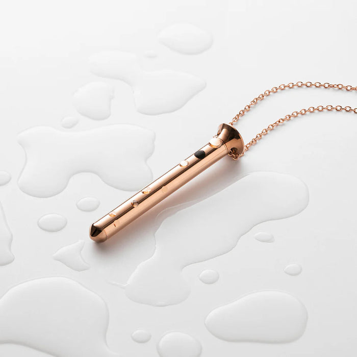 Crave Vesper Mini Rechargeable Waterproof Vibrator Necklace Rose Gold