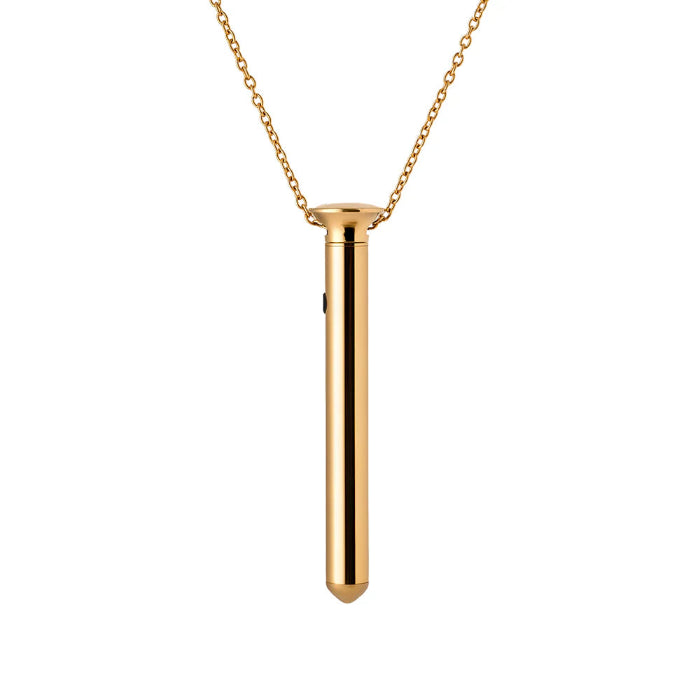 Crave Vesper Mini Rechargeable Waterproof Vibrator Necklace Gold