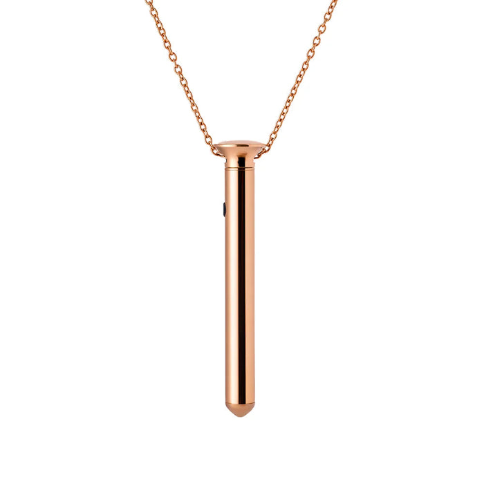Crave Vesper Mini Rechargeable Waterproof Vibrator Necklace Rose Gold
