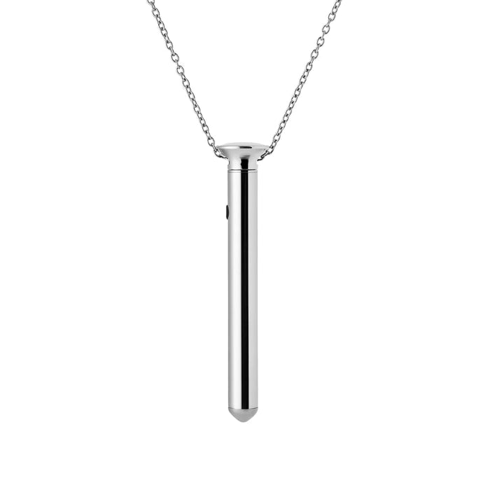 Crave Vesper Mini Rechargeable Waterproof Vibrator Necklace Silver