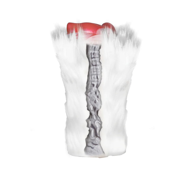 Creature Cocks Snow She-Wolf Squishy Silicone Wolf Fantasy Shaped Textured Creature Stroker With Removable Fur