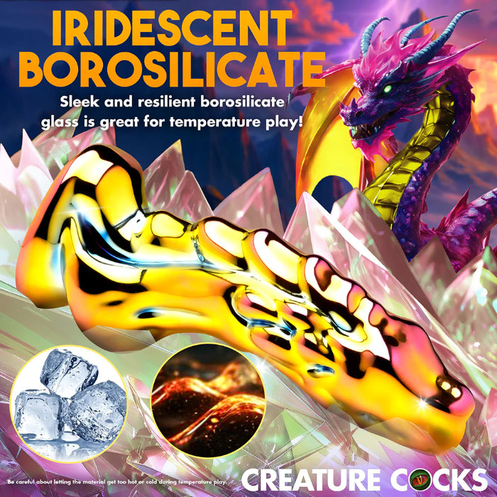 Creature Cocks Dragon Glass Glass Dildo Fantasy Shaped Harnessable Dildo