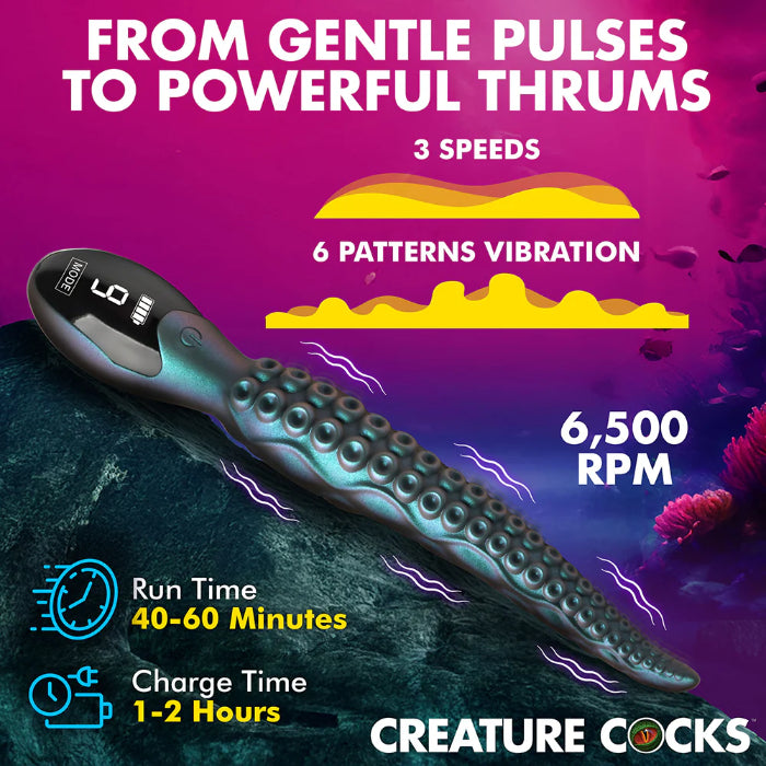 Creature Cocks Tentavibe Vibrating Rechargeable Silicone Tentacle Fantasy Shape Vibrator With Handle