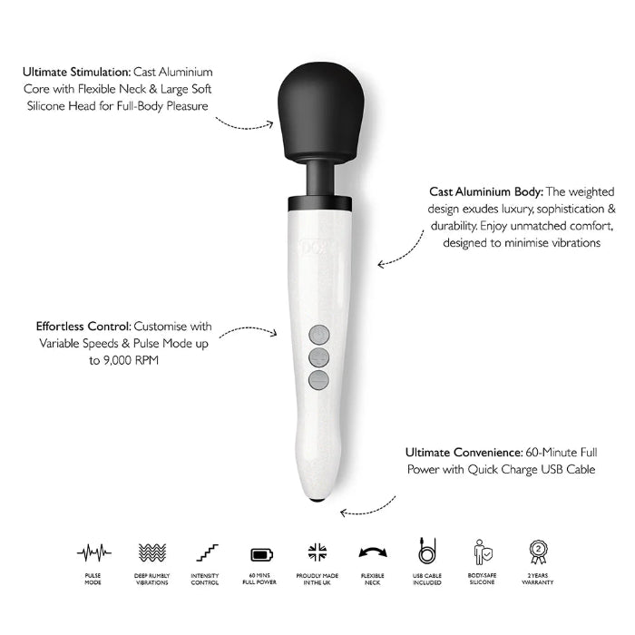 Doxy Die Cast Extra Powerful Rechargeable Wand Vibrator