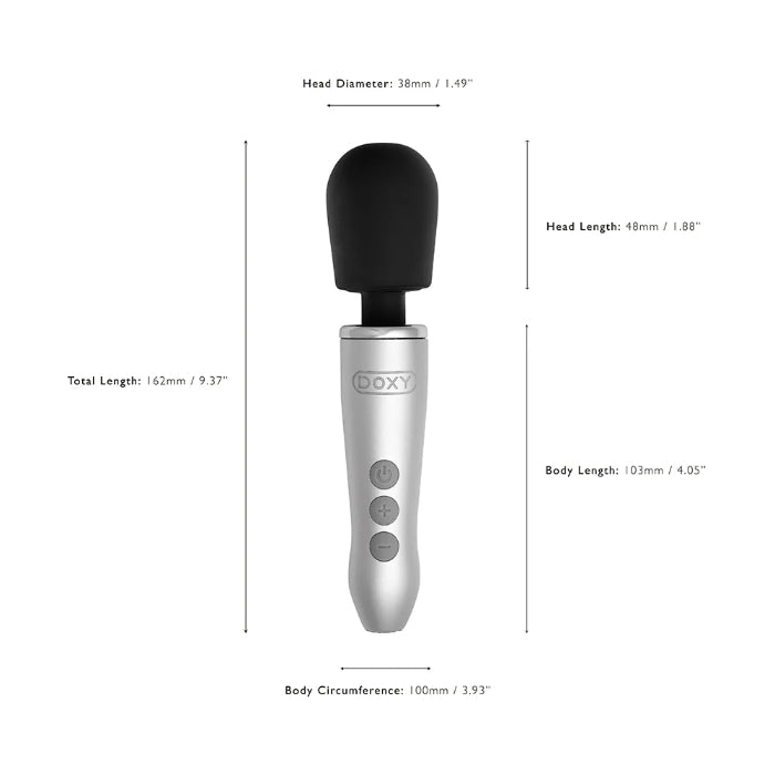 Doxy Go Travel-Sized Rechargeable Rumbly Powerful Wand Massager