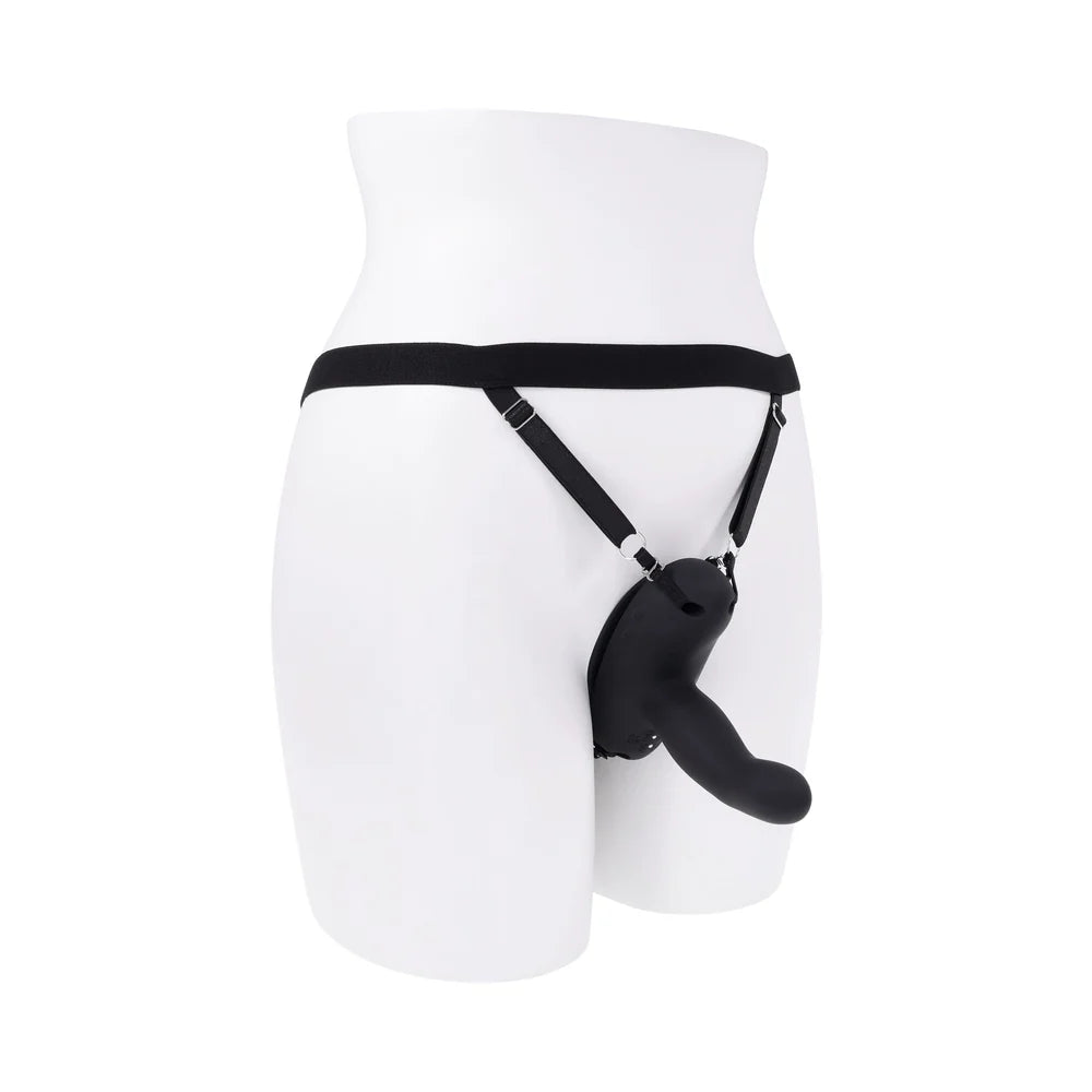 Evolved Come Closer Rechargeable Remote-Control Come-Hither Vibrating Strap-On Dildo With Grinding Pad