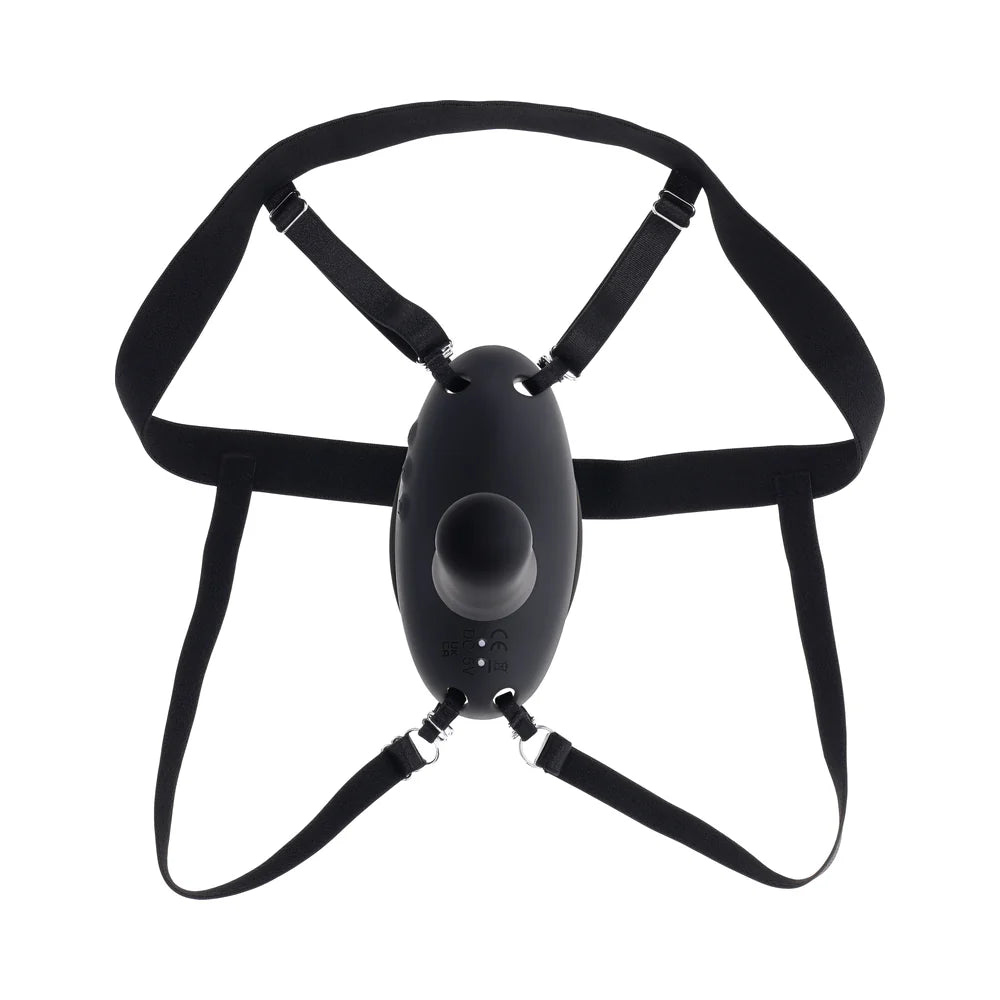 Evolved Come Closer Rechargeable Remote-Control Come-Hither Vibrating Strap-On Dildo With Grinding Pad