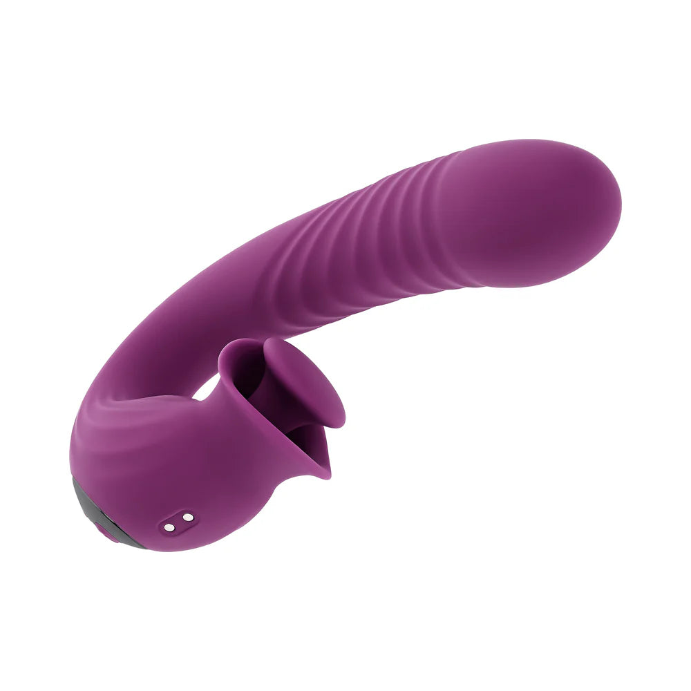 Evolved Deep Ecstasy Thrusting Rabbit Style Stimulator With Rotating External Stimulator
