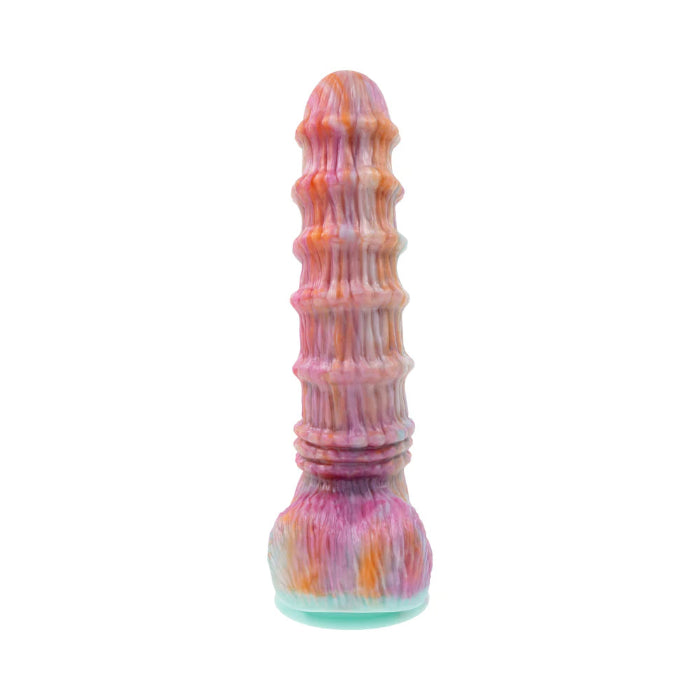 Evolved Mythical Multi Textured Rechargeable Vibrating Remote-Control Pastel Harnessable Silicone Dildo With Suction Cup (Copy)