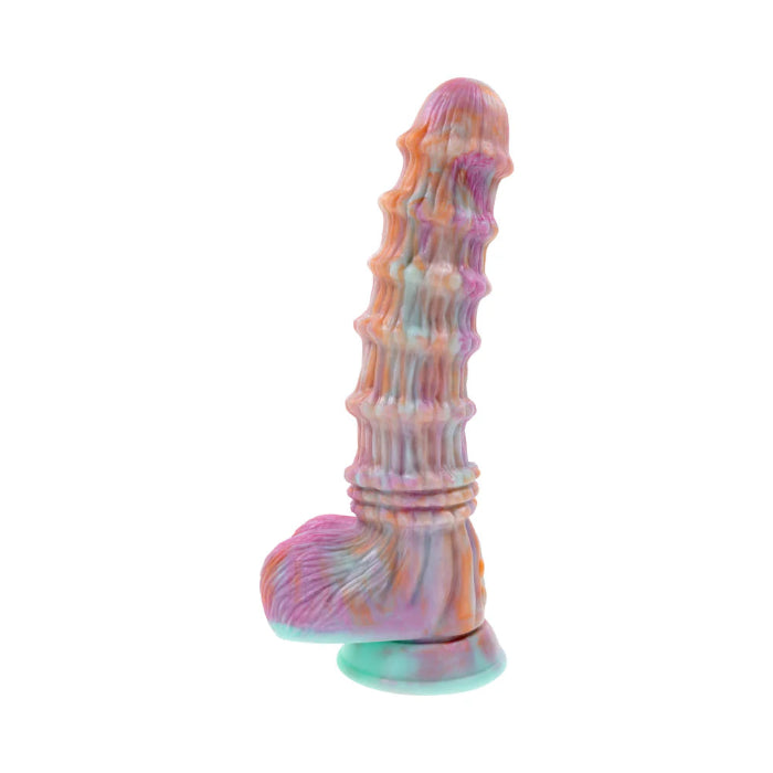 Evolved Mythical Multi Textured Rechargeable Vibrating Remote-Control Pastel Harnessable Silicone Dildo With Suction Cup (Copy)
