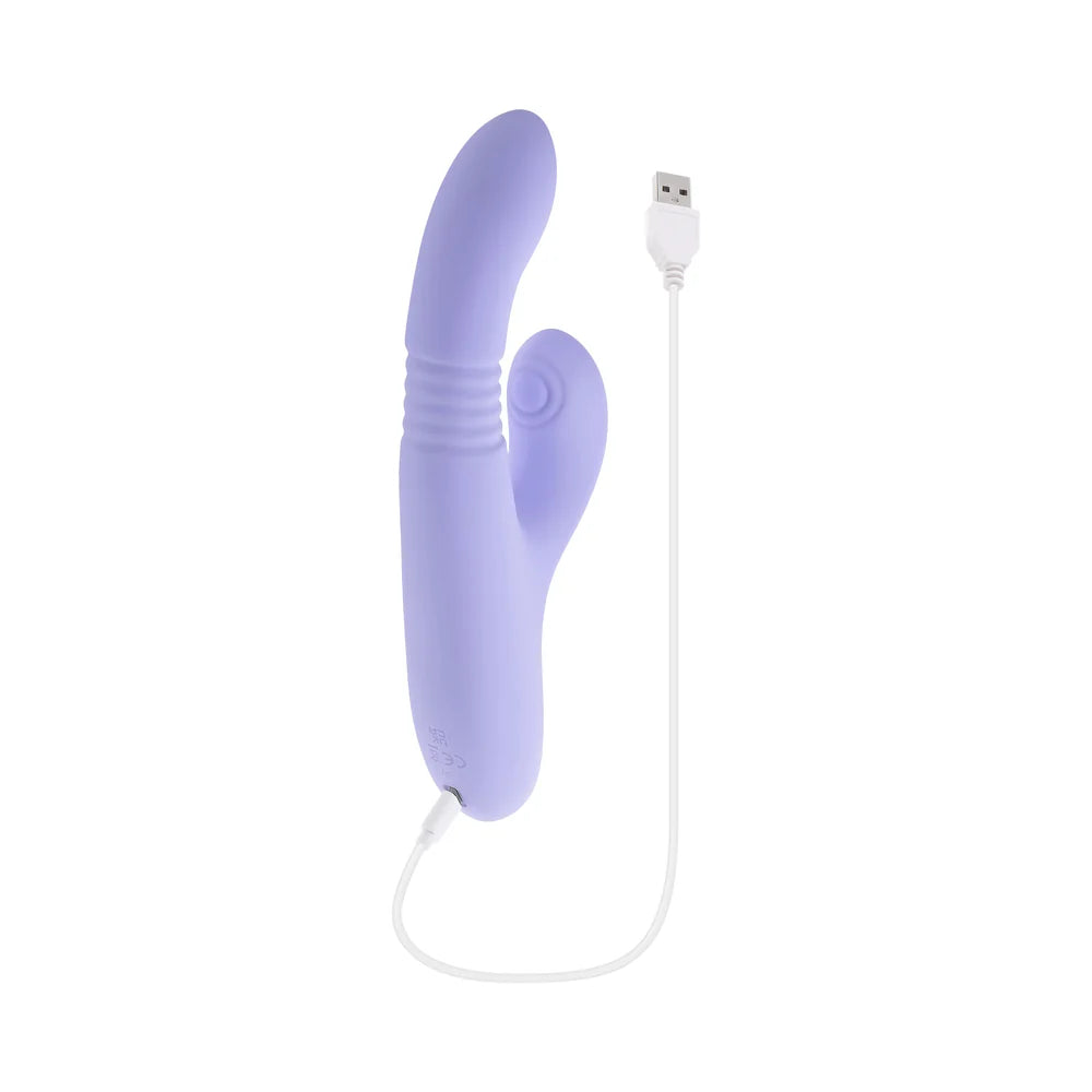 Evolved Pep Talk Thrusting Curved Rabbit Vibrator With Tapping External Stimulator