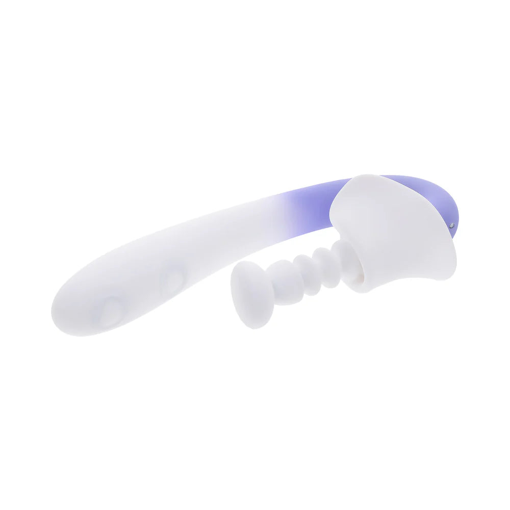 Evolved Spring Loaded Curved Double Tapping Dual Rabbit Style Vibrator